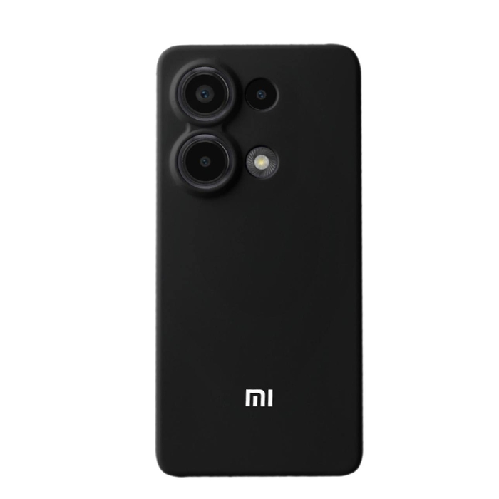 Soft-touch бампер KST Silicone Cover для Xiaomi Redmi Note 13 Pro 4G черный с закрытым низом