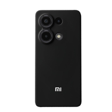 Soft-touch бампер KST Silicone Cover для Xiaomi Redmi Note 13 Pro 4G черный с закрытым низом