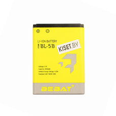 Аккумулятор BEBAT BL-5B для NOKIA 3220/3230/5070/5140/5200/5300/5320/5500/6020/6021/6060/6080/6120/7260/7360/7510/N75/N80/n90