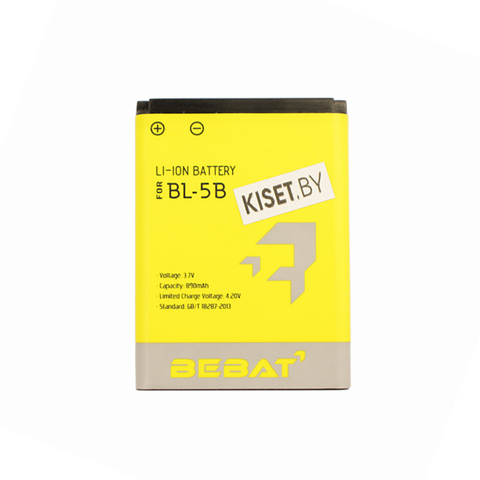 Аккумулятор BEBAT BL-5B для NOKIA 3220 / 3230 / 5070 / 5140 / 5200 / 5300 / 5320 / 5500 / 6020 / 6021 / 6060 / 6080 / 6120 / 7260 / 7360 / 7510 / N75 / N80 / n90