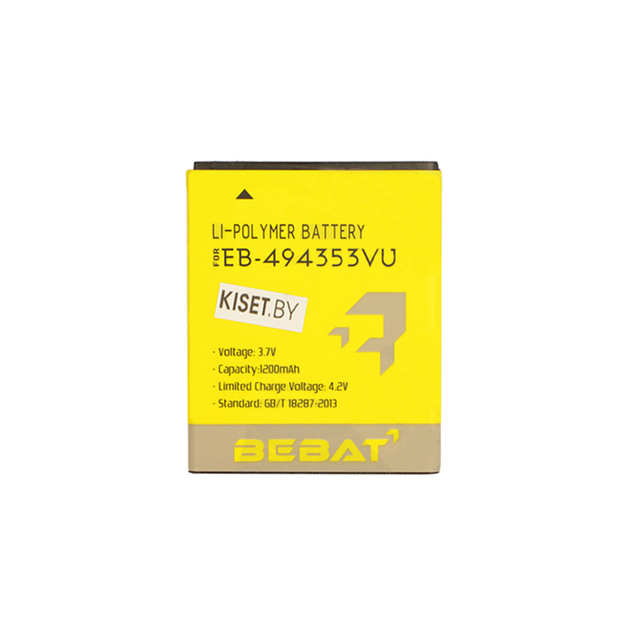 Аккумулятор BEBAT EB494353VU для SAMSUNG C6712 / S5250 / s5282 / s5310 / s5570 / s5750 / s5780 / s7230 / i5510 / s5330