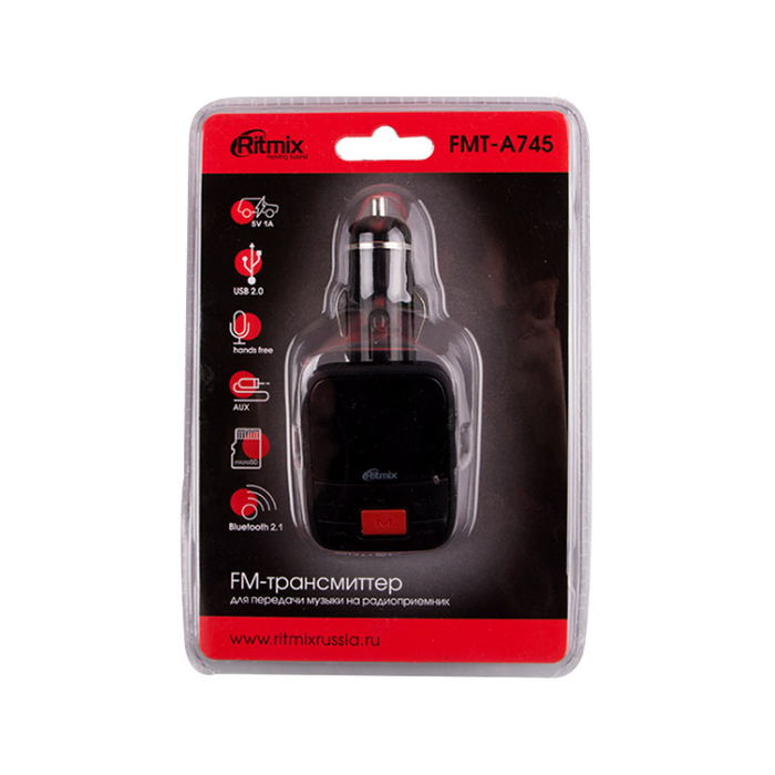 FM модулятор Ritmix FMT-A745 черный