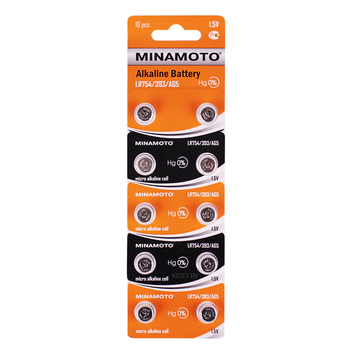 Батарейка Minamoto AG7 / LR57 / G7 / SR927W alkaline 10 шт.
