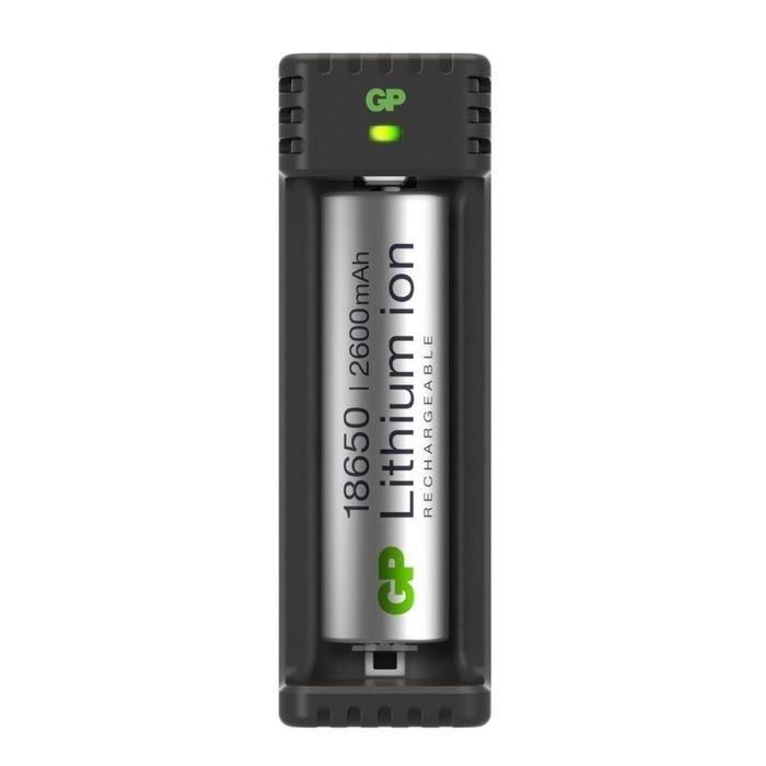 Зарядное устройство GP Lithium ion L111 + аккумулятор 18650 2600mAh черный