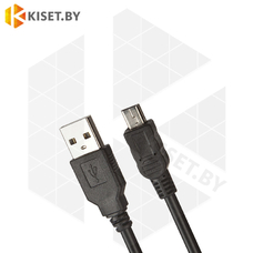 Кабель зарядки и синхронизации KST USB-A - miniUSB 0,6m черный