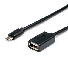 Кабель-переходник OTG Atcom AT3797 USB-A(m) - microUSB(f) черный