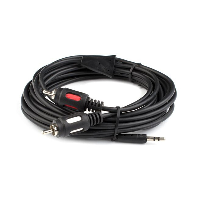 Кабель аудио ATcom AT0707 3,5mm - 2xRCA 1,8m черный