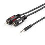 Кабель аудио ATcom AT0707 3,5mm - 2xRCA 1,8m черный