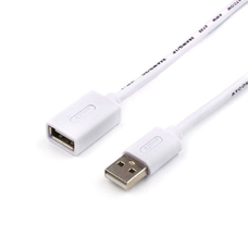 Удлинитель USB2.0 пассивный ATcom AT3790 феррит 3m белый