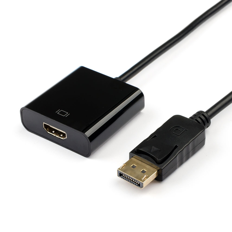 Переходник-адаптер видео ATcom AT6852 HDMI(m) - DisplayPort(m) черный