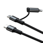 Кабель для быстрой зарядки Baseus Type-C - Ligtning / Type-C CATLYW-01 60W 1m черный