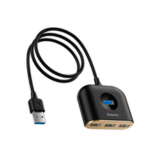 USB-хаб Baseus Square round CAHUB-AY01 USB3.0 черный