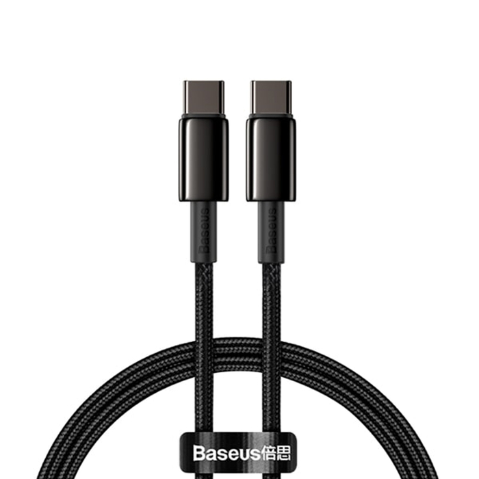 Кабель Baseus Tungsten Gold CATWJ-A01 Type-C - Type-C 100W 2m черный