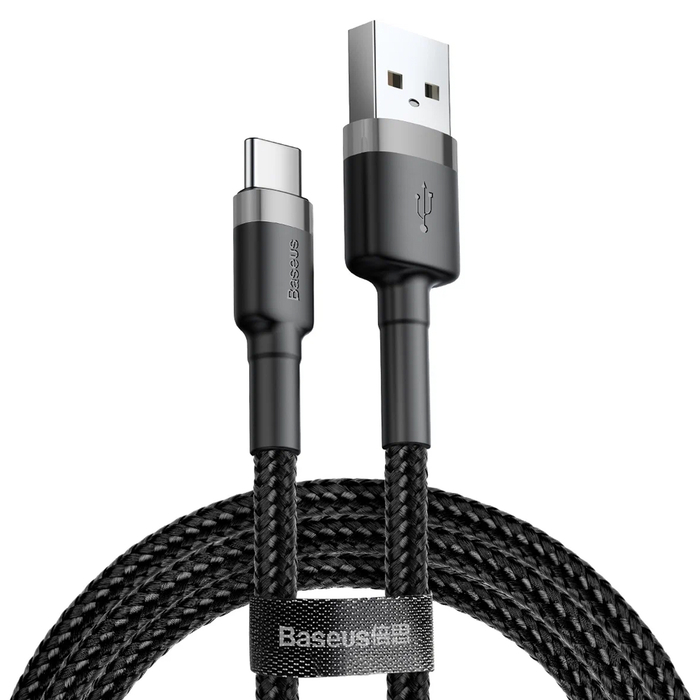 Кабель Baseus Cafule CATKLF-CG1 USB-А - Type-C 2A 2m черно-серый
