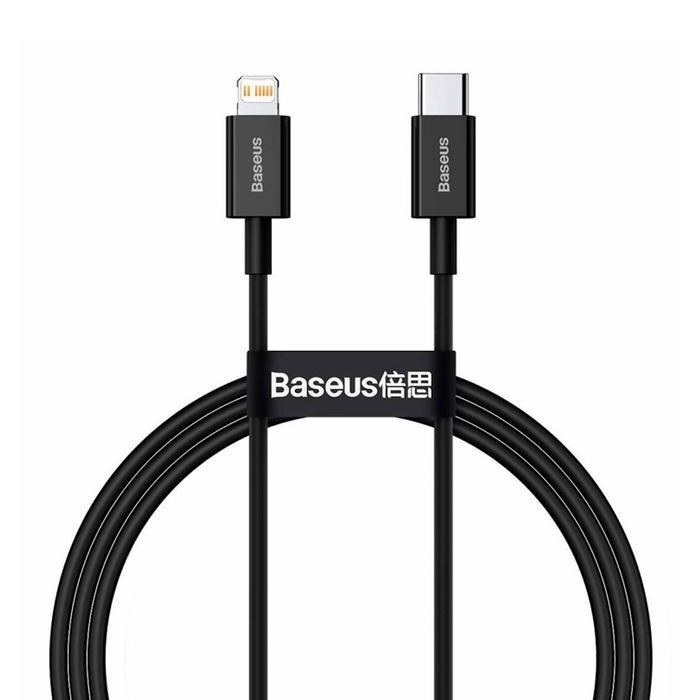 Кабель для быстрой зарядки Baseus Type-C - Ligtning CATLYS-A01 20W 1m черный
