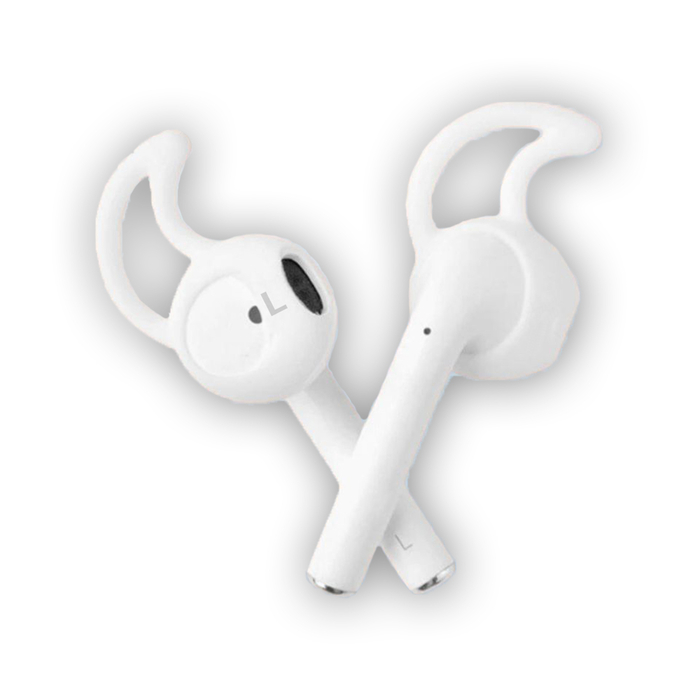 Силиконовые накладки для AirPods от выпадения наушников белые