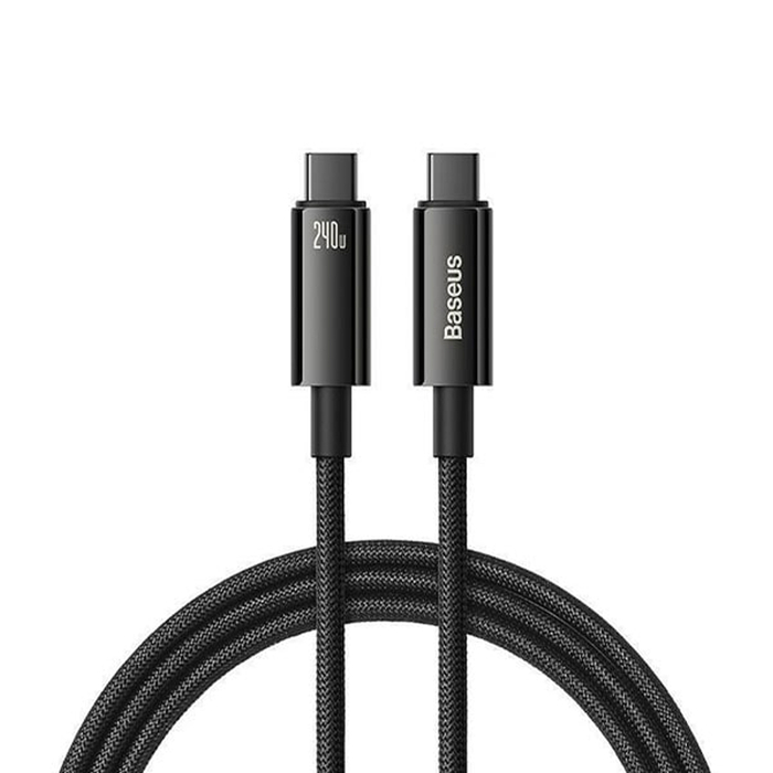 Кабель Baseus CAWJ040101 Type-C - Type-C 240w 2m черный