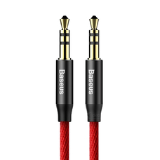 Кабель Baseus Yiven CAM30-C91 AUX Jack 3,5 - AUX Jack 3,5 1.5m черно-красный