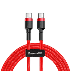 Кабель Baseus Cafule CATKLF-G91 Type-C - Type-C 60W 1m черно-красный