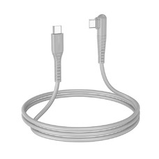 Кабель BOROFONE BX105 Type-C - Type-C 60W 1m угловой серый