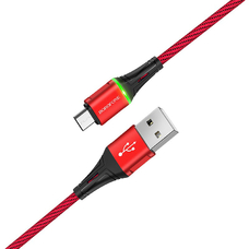 Кабель BOROFONE BU25 Micro-USB 2.4A 1.2m. красный