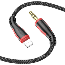 Кабель BOROFONE BL14 AUX Lightning - Jack 3.5 1m черный