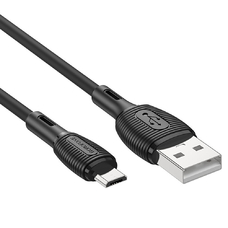Кабель BOROFONE BX86 USB-A - MicroUSB 2.4A 1m черный