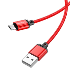 Кабель BOROFONE BX87 USB-A - MicroUSB 2.4A 1m красный
