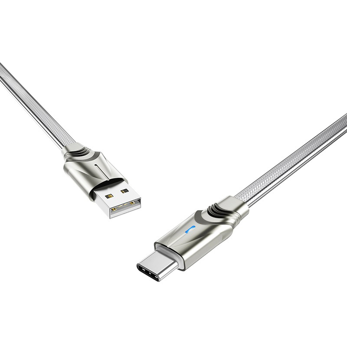 Кабель BOROFONE BU12 Type-C 2.4A 1.2m. серебристый