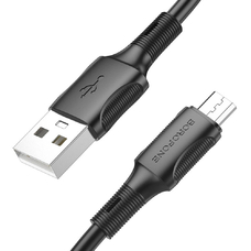Кабель BOROFONE BX80 USB-A - MicroUSB 2.4A 1m черный