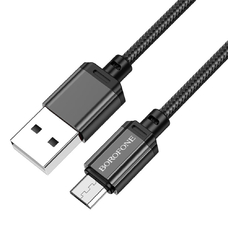 Кабель BOROFONE BX87 USB-A - MicroUSB 2.4A 1m черный