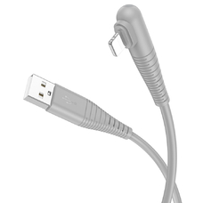 Кабель BOROFONE BX105 USB-A - Lightning 2.4A 1m угловой серый