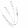 Кабель GoPower GP05-3-1 3в1 USB-A - Lightning / Type-C / microUSB 1m 2.4А белый
