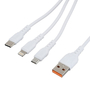 Кабель GoPower GP05-3-1 3в1 USB-A - Lightning / Type-C / microUSB 1m 2.4А белый