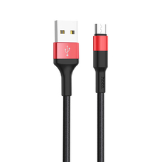 Кабель HOCO X26 Micro-USB 2A 1m черно-красный