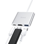 USB-хаб HOCO HB14 Type-C - USB-A / HDMI / Type-C серебристый