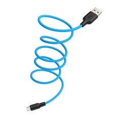 Кабель HOCO X21 Plus Micro-USB 2.4A 1m голубой