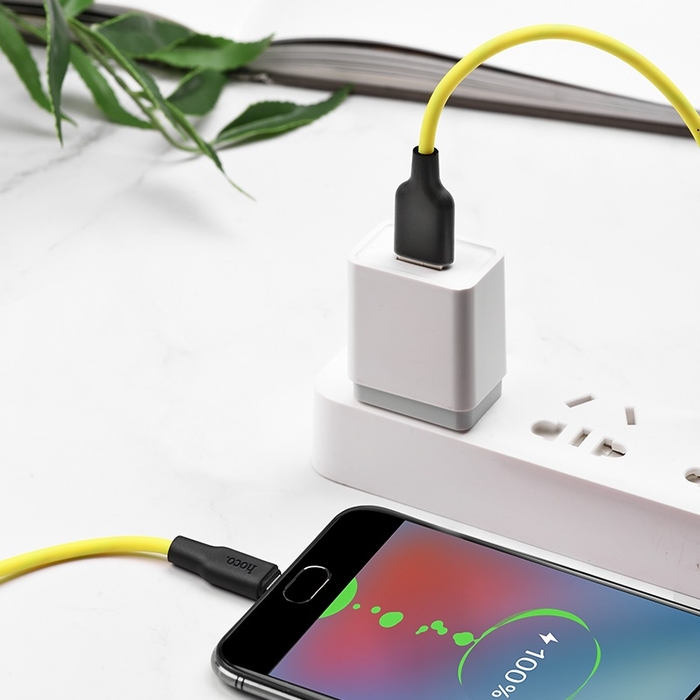 Кабель HOCO X21 Plus Micro-USB 2.4A 1m желтый