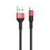 Кабель HOCO X26 Micro-USB 2A 1m черно-красный