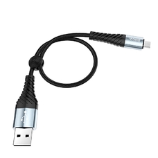 Кабель HOCO X38 Micro-USB 2.4A 0.25m черный