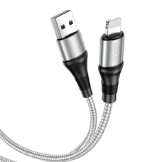 Кабель HOCO X50 USB- A - Lightning 2.4A 1m серый