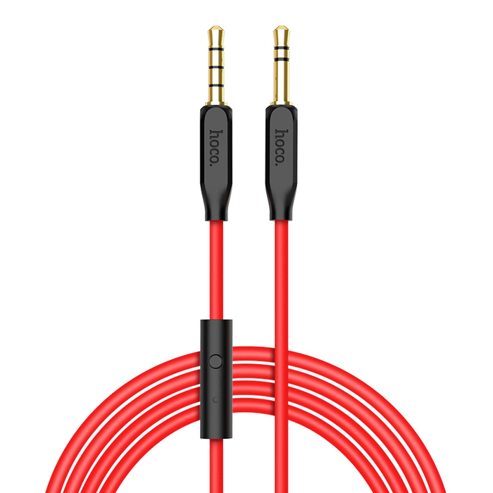 Кабель HOCO UPA12 3,5mm AUX 1m с микрофоном черный