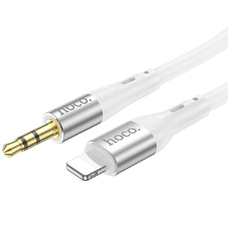 Кабель HOCO UPA22 AUX Jack 3.5 - Lightning 1m белый
