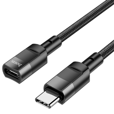 Кабель HOCO U107 Type-C M - Type-C F 3A 1.2m черный