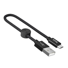 Кабель HOCO X35 USB-A - MicroUSB 2.4A 0.25m черный
