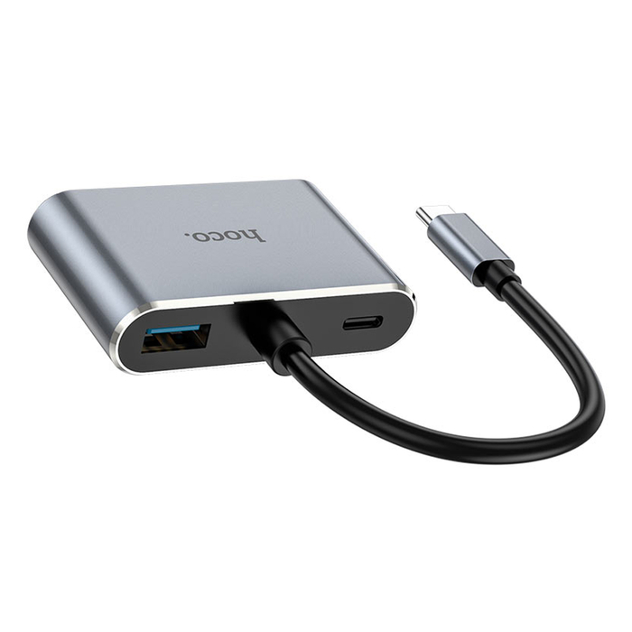USB-хаб HOCO HB30 Eco серебристый