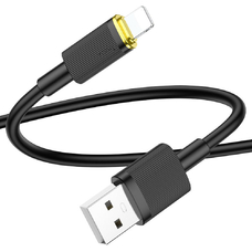 Кабель HOCO U109 USB-A - Lightning 2.4A 1.2m черный