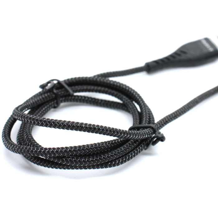 Кабель Profit VD50 USB-A - Type-C 1m 5A черный плетёный кабель