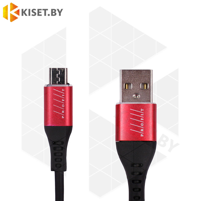 Кабель Profit QY-17 USB-microUSB 1m 2.4A красный