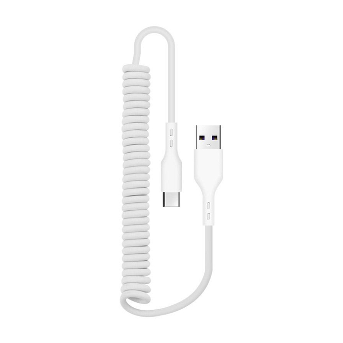Кабель пружинный PROFIT QY-101 USB-A - Type-C 5A